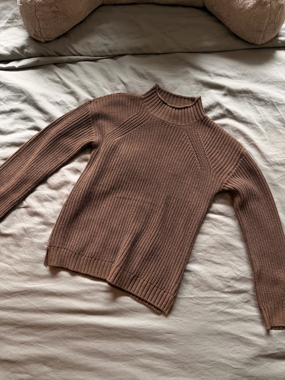 Womens Brown Knit Sweater